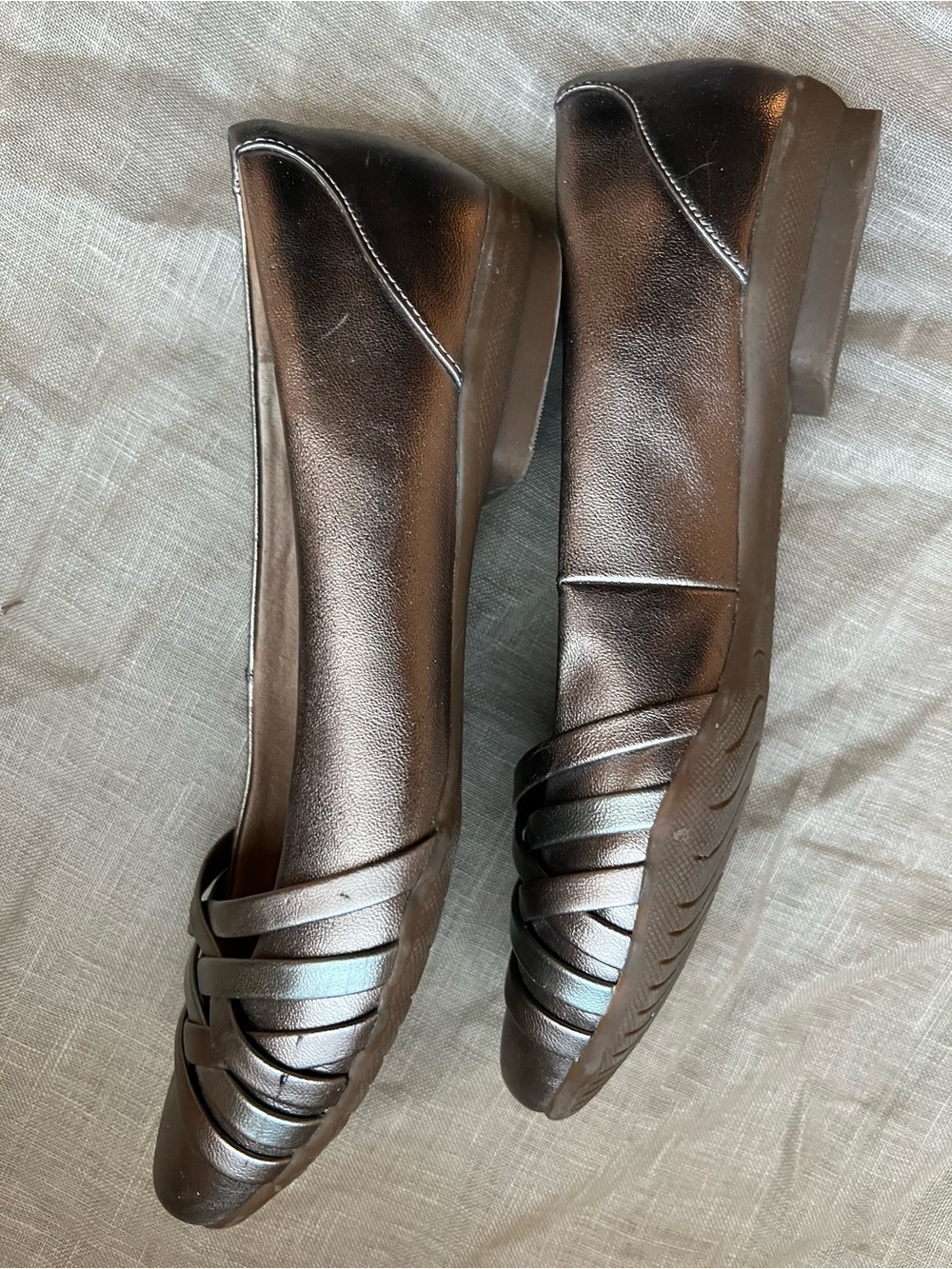 Clarks Metallic Pewter Women's Ballet Flats - Picture 5 of 5